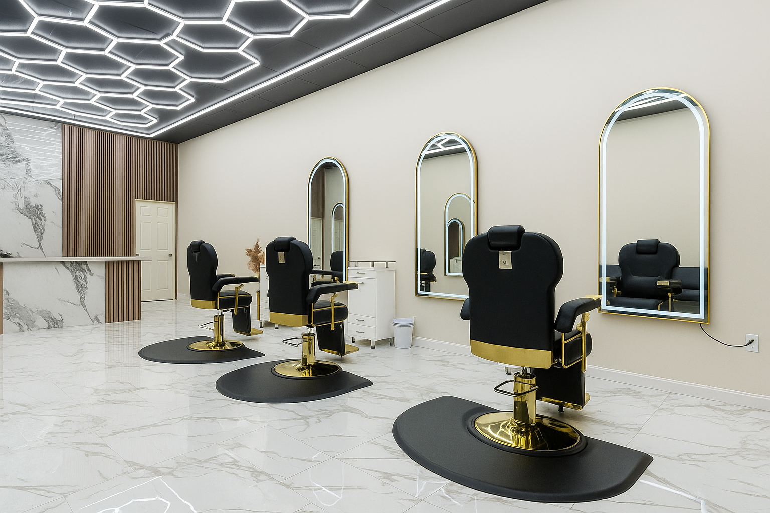 Diamond Brow Bar - Modern salon interior with luxury styling stations